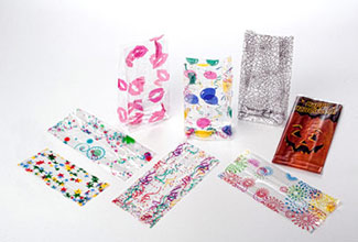 printed gusset bag