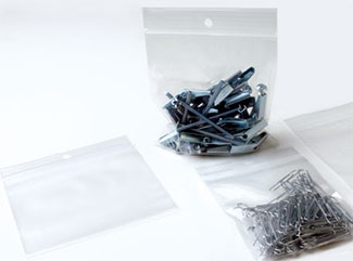 Super Clear Grip & Seal Bags with hang hole