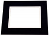 Double Passe Partout Noir/Blanc éclatant 19.25 x 23.27cm pour le découpage intérieur. 27.9 x 35.6cm (25 Pièces) [MD30068]