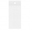 Sachets zip à transparence cristalline avec trou de suspension européen + trou d'aération 5,1 x 30,5cm (100 Pièces) [ZR212V]