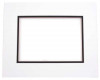Double Passe Partout Blanc/Noir 19 x 29cm pour le découpage intérieur. 30.5 x 40.6cm (10 Pièces) [MD20114]