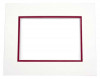 Double Passe Partout Ivoire/Rouge Brique 19 x 29cm pour le découpage intérieur. 30.5 x 40.6cm (10 Pièces) [MD20103]