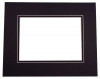 Double Passe Partout Noir/Noir. 20.3 x 27cm pour le découpage intérieur. 27.9 x 35.6cm (10 Pièces) [MD20137]