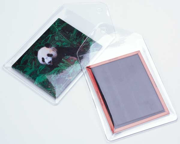 Vinyl Magnet Sleeve with hanger 7.3 x 9.5cm. Sold in packs of 100. 