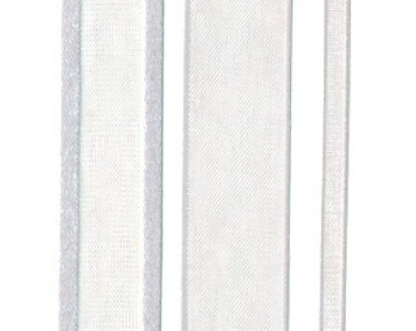 Ruban Mono argent 1.5cm x 23 mètres  (1 Pièce)   [RIBSIL]