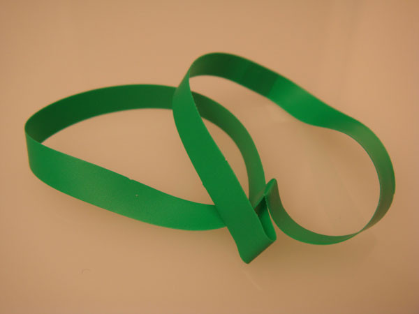Ruban élastique de décoration Vinyle Stretch à dérouler vert 40.5 cm (50 Pièces) [16CVLGR]