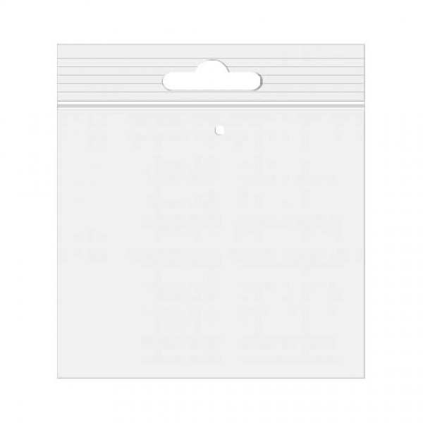 sachets zip à transparence cristalline + trou de suspension européen + trou d'aération 10,2 x 10,2cm (100 Pièces) [ZE44V]