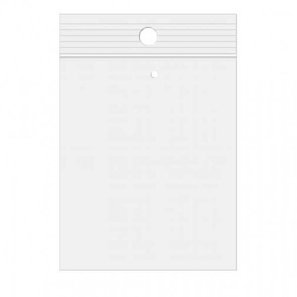 Sachets zip à transparence cristalline avec trou de suspension européen + trou d'aération 30,5 x 38,1cm (100 Pièces) [ZR1215V]