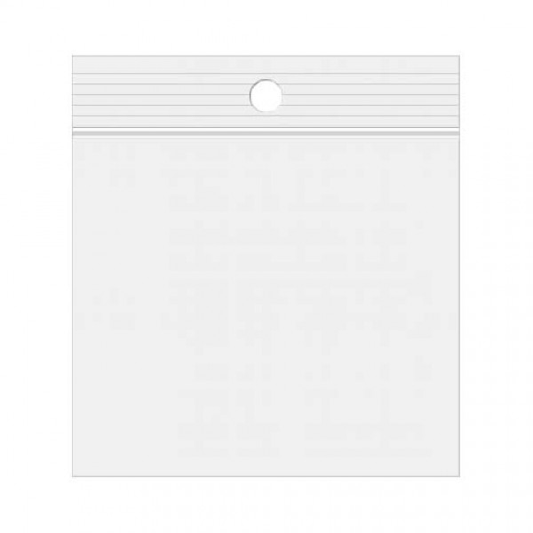 Sachets zip à transparence cristalline avec rond pour suspension 5,1 x 5,1cm (100 Pièces) [ZR22]