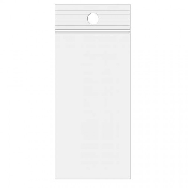 Sacs zip à transparence cristalline avec rond pour suspension 15,2 x 25,4cm (100 Pièces) [ZR610]