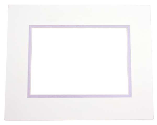 Double Passe Partout Ivoire/Argent 7 x 12cm pour le découpage intérieur. 12.7 x 17.8cm (10 Pièces) [MD20059]