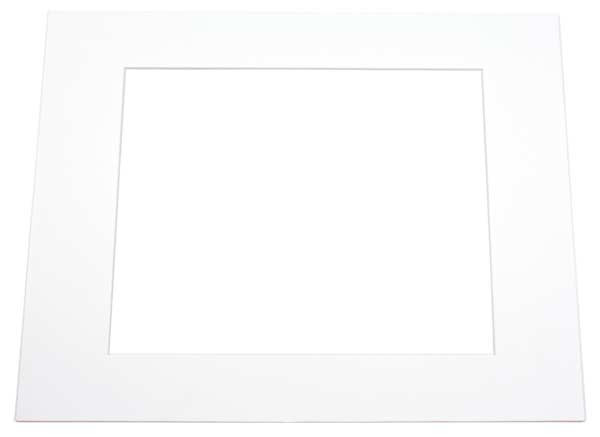Passe partout Blanc 12 x 17cm pour le découpage intérieur. 20.3 x 25.4cm (10 Pièces) [MS20066]