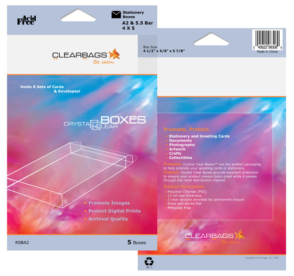 Boîtier cadeau à transparence cristalline conditionnés par 5 FPB119 13.7 x 1.6 x 18.7cm [RSBA7]