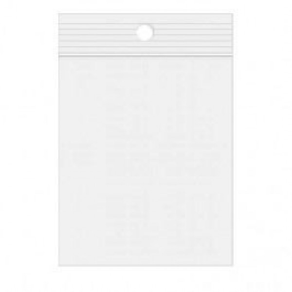 Sacs zip transparents en polyéthylène basse densité avec rond pour suspension 10,2 x 15,2cm (100 Pièces) [4PR46]