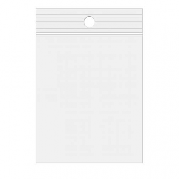 Sachets zip à transparence cristalline avec rond pour suspension 4,4 x 10,2cm (100 Pièces) [ZR13Q4]