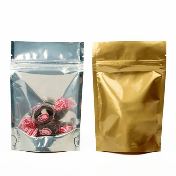 Doypack avec le dos doré 17.1 x 8.9 x 28.5 cm (340 g) (100 Pièces) [ZBGG4]