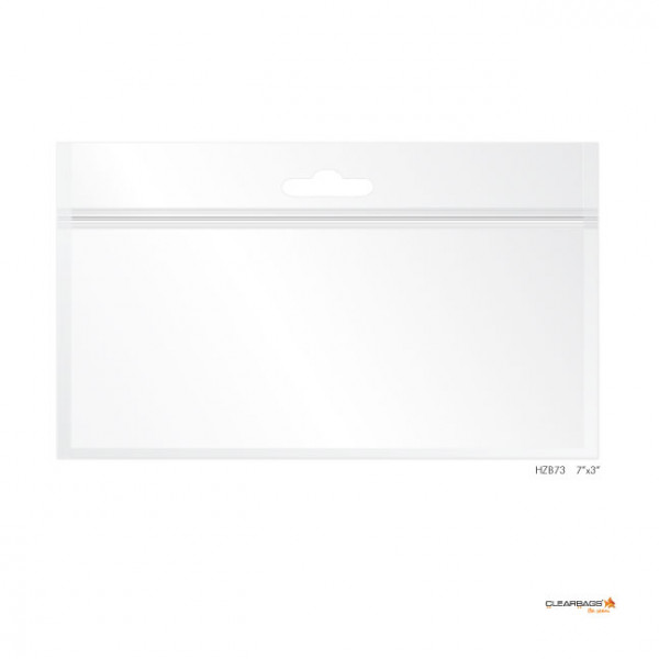 Sacs zip avec trou de suspension européen 17.8 x 7.6cm (100 pièces) [HZB73]