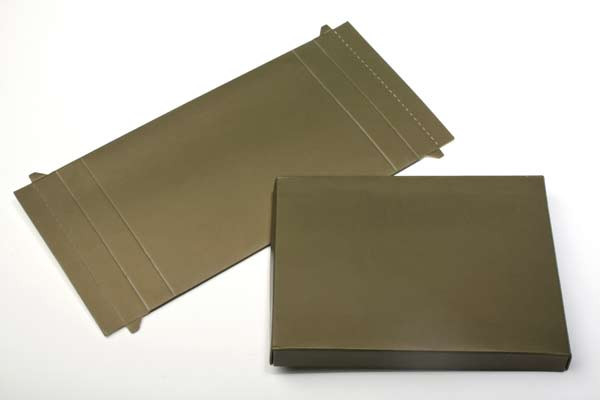 Petite Boite en carton vert olive11,4 x 2,5 x 15,2cm (25 Pièces) [OG17]