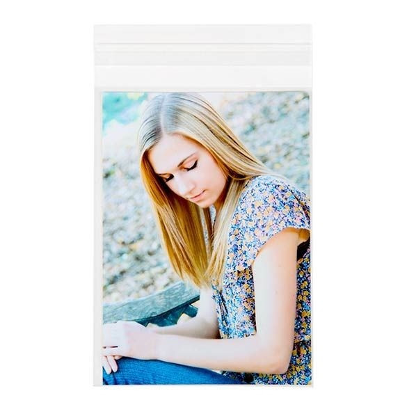 Sacs Plastiques 13,5x18+4cm Refermables par un Rabat Adhésif (100 Pièces) [B75S]