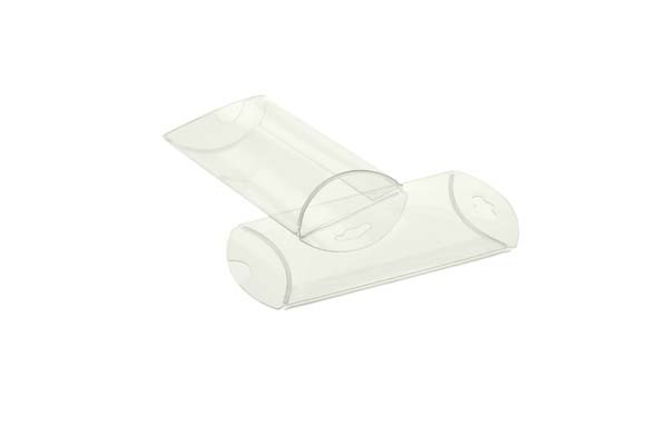 Petites boites berlingot à transparence cristalline 5.1 x 1.9 x 17.8cm  (Crochet pour suspension optionnel)   (25 Pièces)  [PB101]