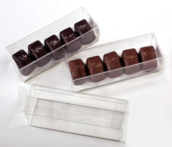 Boite pour truffes à transparence cristalline 3.5 x 3.5 x 10.8cm (25 Pièces) [FB196]