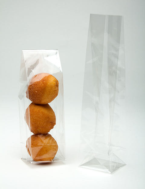 Sacs à fond carré Ultra Transparent à soufflets 5.1 x 5.1 x 21cm (100 pièces) [FGCC11]