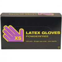 Gants de latex, dim. x-small , latex, 100pièces [HOB-13220]