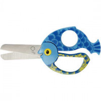Ciseaux animaux pour enfants, L: 13 cm, Poisson, 1pièce [HOB-1378]