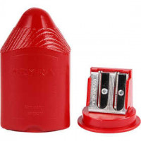 Taille-crayon, h: 8,5 cm, d: 9-12 mm, rouge, 1pièce [HOB-14142]