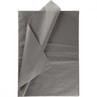 Papier de soie, feuille 50x70 cm,  14 gr, gris foncé, 10flles [HOB-200888]