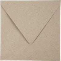 Enveloppes recyclées, dim. 16x16 cm,  120 gr, naturel, 50pièces [HOB-20524]