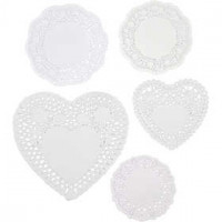 Dentelles papier, dim. 9-14,5 cm, 400assortis [HOB-20981]