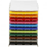Papier cartonné Colortime Creativ, A2 420x594 mm, h: 900 mm, 12x100 flles, Couleurs assorties [HOB-214293]