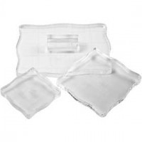 Semelles en acrylique - Assortiment, plus grand format 13x16 cm, 3assortis [HOB-24009]