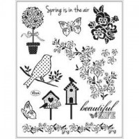 Motifs en silicone, feuille 14x18 cm, printemps, 1flles [HOB-24425]