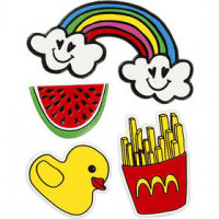 Autocollants souple, feuille 12,2x17,75 cm, Matériel : plastique, 1flles [HOB-29095]