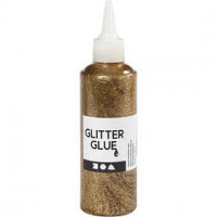 Glitter Glue, 118 ml, gold [HOB-31821]