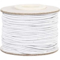 Cordon élastique, épaisseur 1 mm, blanc, 25m [HOB-41030]