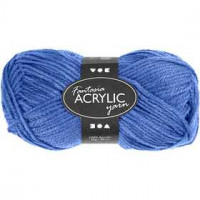 pelote de laine acrylique Fantasia, L: 80 m, bleu, 50gr [HOB-421760]