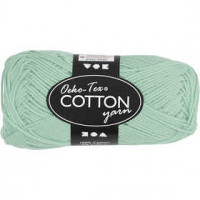 Cotton Yarn, L: 170 m, 8/4, 50 g, mint green [HOB-431210]