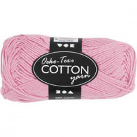 Cotton Yarn, L: 170 m, 8/4, 50 g, light red [HOB-431220]