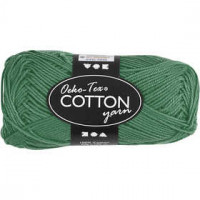 Cotton Yarn, L: 170 m, 8/4, 50 g, dark green [HOB-431290]