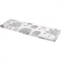 Tissu, l: 145 cm,  140 g/m2, blanc/noir, 10m [HOB-44323]