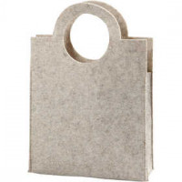 Sac à main, dim. 28x40x9,5 cm, épaisseur 3 mm, blanc cassé, 1pièce [HOB-450892]