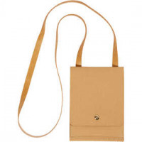 Sac à bandoulière en papier imitation cuir, L: 13 cm, h: 18, 1 pièce, brun clair [HOB-49892]