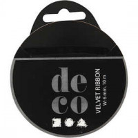 Ruban de velours, l: 6 mm, noir, 10m [HOB-51304]