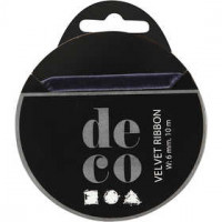 Ruban de velours, l: 6 mm, bleu, 10m [HOB-51306]