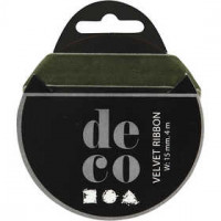 Ruban de velours, l: 15 mm, vert foncé, 4m [HOB-51312]