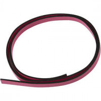 Ceinture type cuir, l: 10 mm, épaisseur 3 mm, rose, 1m [HOB-51483]