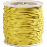 Ficelle coton, épaisseur 1 mm, jaune, 40m [HOB-51569]
